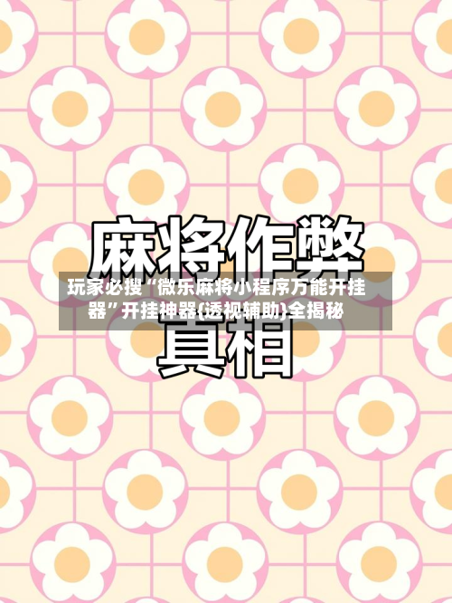 玩家必搜“微乐麻将小程序万能开挂器”开挂神器{透视辅助}全揭秘-第3张图片