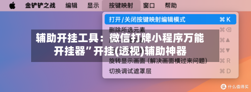 辅助开挂工具：微信打牌小程序万能开挂器”开挂(透视)辅助神器-第3张图片