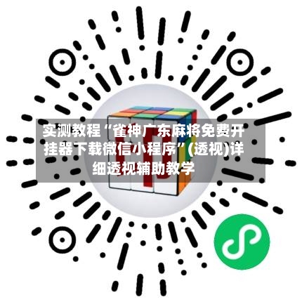 实测教程“雀神广东麻将免费开挂器下载微信小程序”(透视)详细透视辅助教学-第2张图片