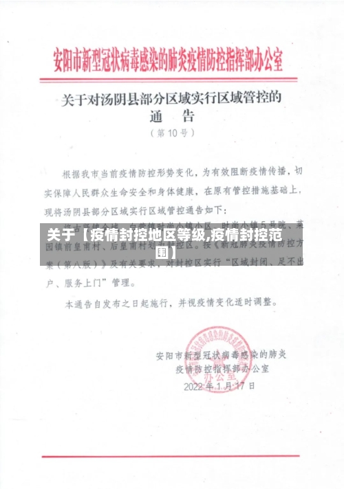 关于【疫情封控地区等级,疫情封控范围】