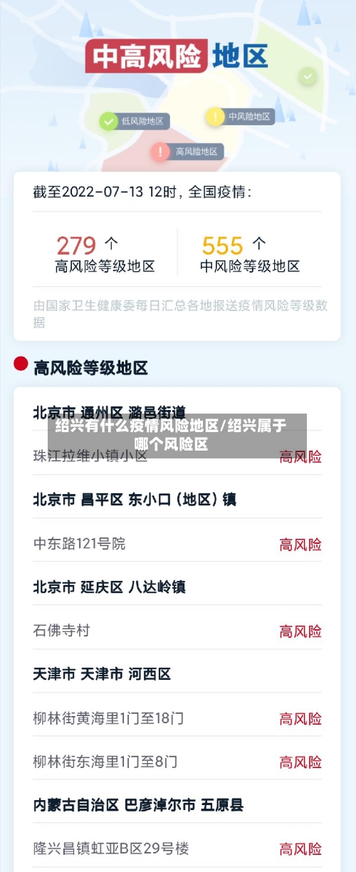 绍兴有什么疫情风险地区/绍兴属于哪个风险区-第2张图片